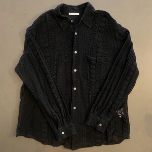 Our Legacy 48/M Button-Up COCO Cotton Crochet Shirt